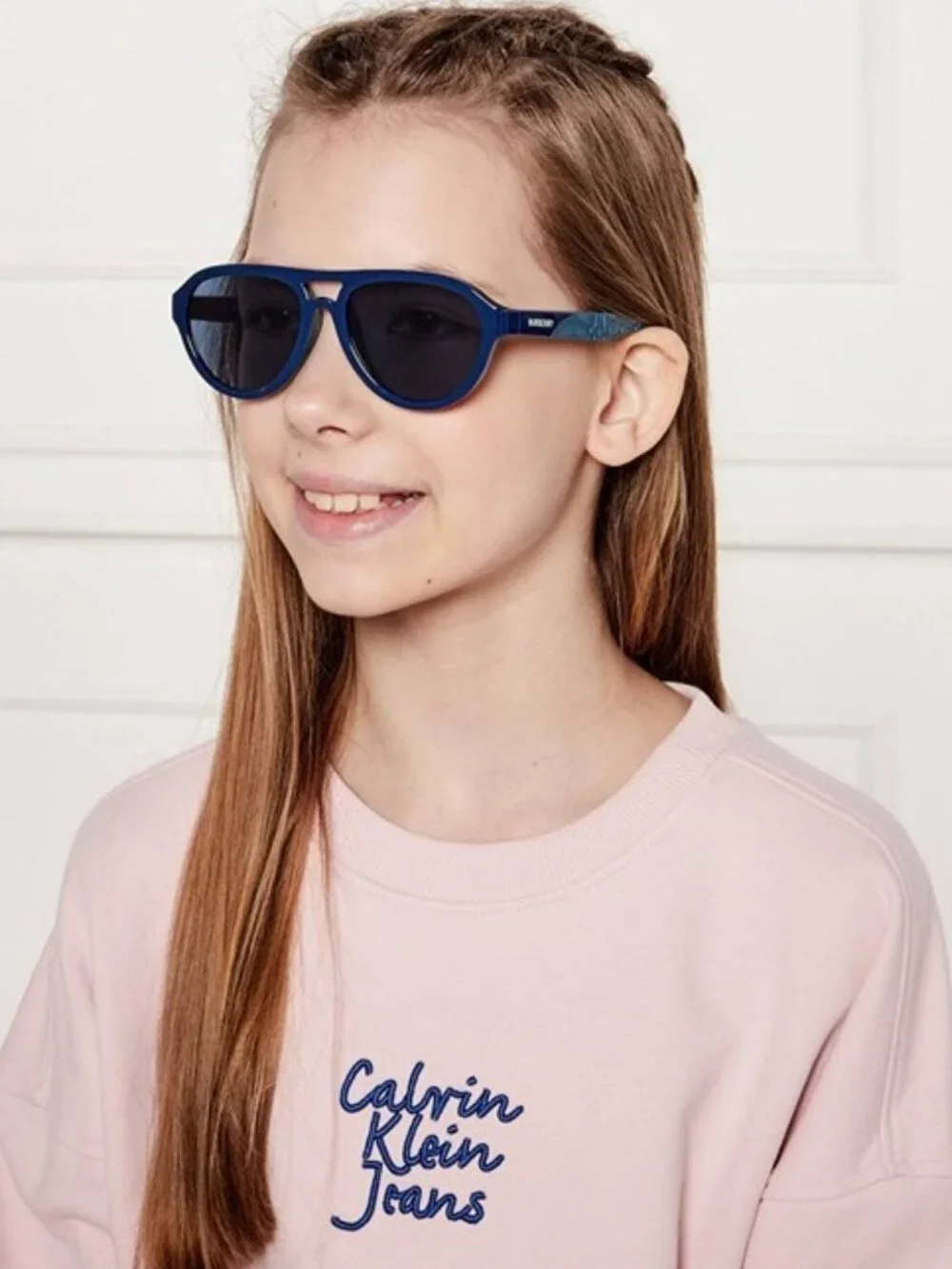 Burberry Kids JB4005U 412980 Sunglasses Blue Aviator Frame, Blue Lenses